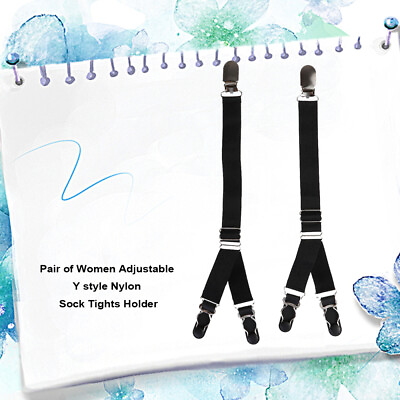 #ad Adjustable Elastic Belts for High Stockings Black $8.89