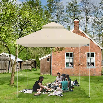 #ad 10x10 Ft 2 Tier Canopy Top Replacement for Petpvilit Gazebo Outdoor Cover $59.90