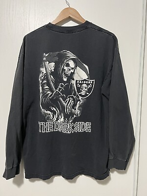 #ad Vintage Y2K Oakland Raiders Parking Lot Long Sleeve Shirt Sz XL $38.88