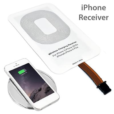 #ad Qi Wireless Charger Adapter Charging Receiver For iPhone 7 7 Plus 6 6 Plus 5 $10.99