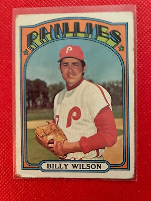 #ad 1972 TOPPS # 587 BILLY WILSON $2.00