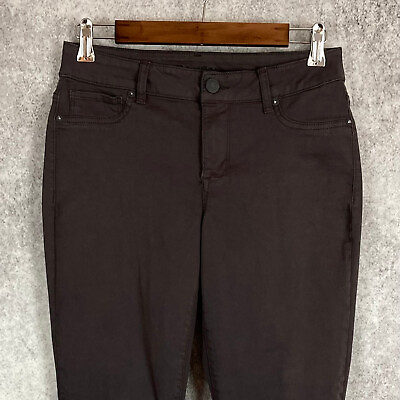 #ad Maurices womens skinny jegging size M stretch dark gray low rise $12.91