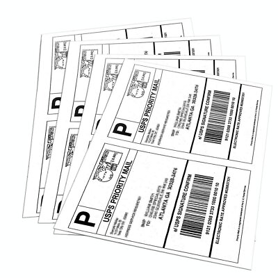 #ad 1000 Half Sheet Shipping Labels 8.5x5.5 Self Adhesive For Paypal Amazon label $37.93