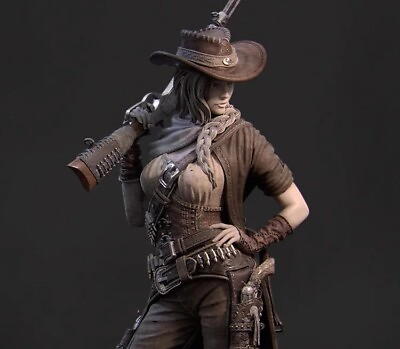 #ad 1 24 Resin Figure Model Female Girl Western Cowboy Musketeer Unpainted $16.50