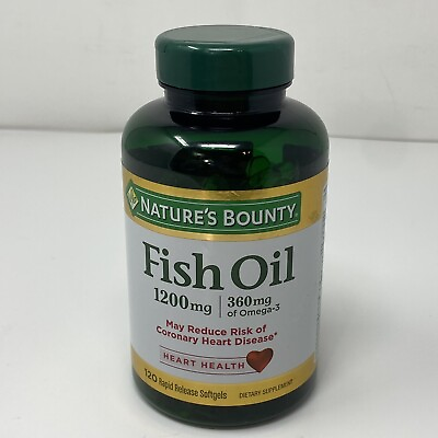 #ad Nature#x27;s Bounty Fish Oil 1200 mg 360mg Of Omega 3 120 Softgels Exp 02 2025 $12.99