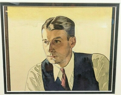 #ad Antique Ca. 1930s Original Illustration Drawing For Advertisement Arrow Collars? $100.00