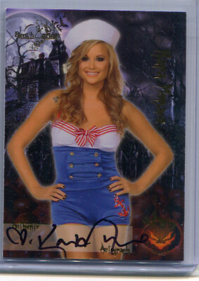 #ad KARA MONACO 2012 Benchwarmer Halloween #2 Gold Foil Authentic Autograph $11.99