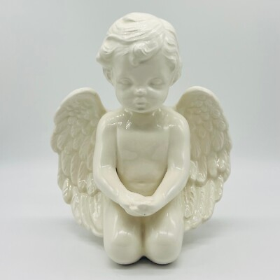 #ad GLAZED CERAMIC CHILD ANGEL $19.96