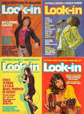 #ad 57 Old Issues of Look In United Kingdom Television Magazine V.3 1973 on DVD $12.99