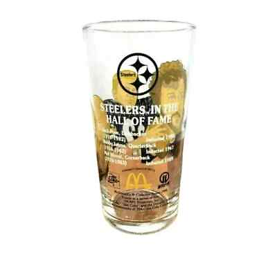 #ad McDonalds Glass Vintage 1990 Pittsburgh Steelers Hall of Fame Collectors Series $15.83