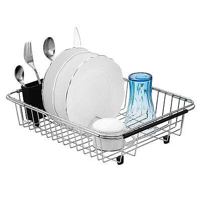 #ad Expandable Dish Drying Rack Over The Sink Large Capacity Sink Dish Rack Drai... $35.68