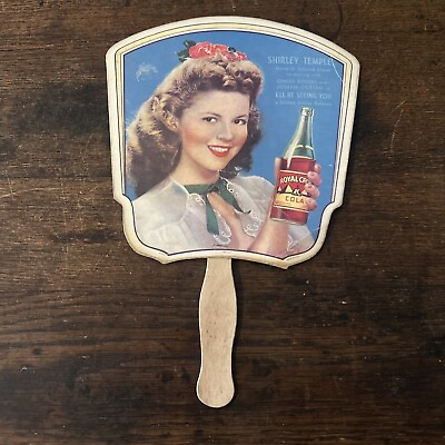 #ad Rare Shirley Temple RC Cola Ad Fan WW2 War Bonds Nehi Vintage Antique $21.95