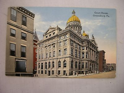 #ad VINTAGE POSTCARD OF THE COURT HOUSE IN GREENSBURG PENNSYLVANIA UNUSED $4.99