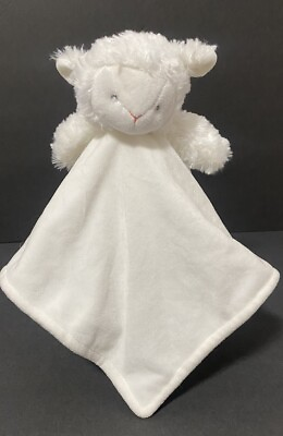 #ad Carters Lamb Lovey Security Blanket Plush White Velvet Soft Cuddly baby Toy $19.99