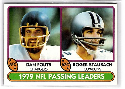 #ad 1979 Topps Vintage NFL Passing Leaders #331 Dan Fouts Roger Staubach $4.20