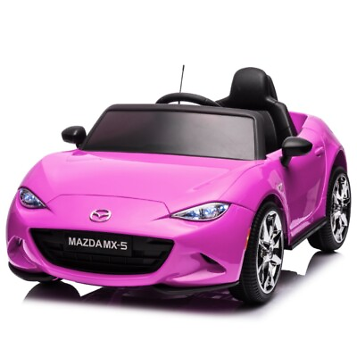 #ad Pink 12V Kids Car MAZDA Ride on Power Wheels Car w Remote Control LED Lights USB $128.79