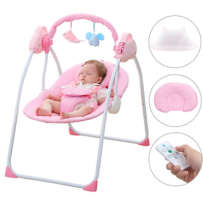 Baby Bouncer Swing Seat Rocker Portable Electric W BT Music Infant Cradle Chair $65.55