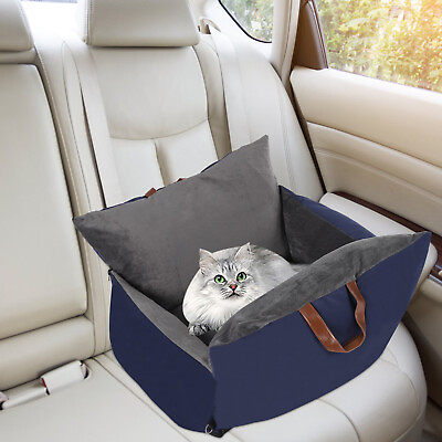 #ad Pet Cat Dog Car Seat Car Travel Pet Booster Seat Large Space w Carrying Handle $16.15
