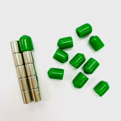#ad 10X Neo Push Pin Magnets with Reusable GREEN Caps Fridge Whiteboard Hold Memo AU $31.63