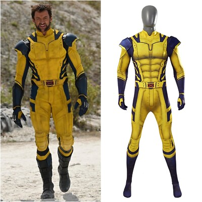 #ad Wolverine Bodysuit Deadpool 3 Costume Cosplay Suit Ver.2 Handmade $70.89