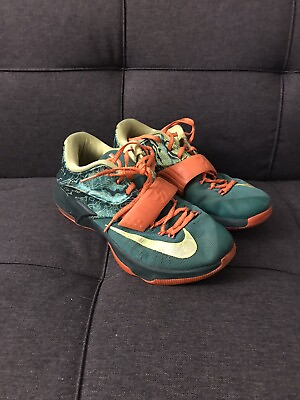 #ad Nike KD 7 Basketball Shoes Mens Size 9 Weatherman Green Orange 653996 303 $59.99