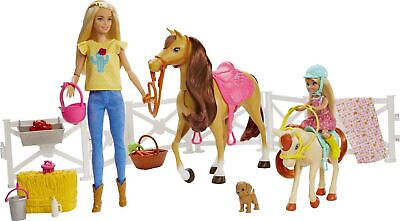 #ad Hugs #x27;N#x27; Horses playset Barbie and Chelsea and 2 horses Única GBP 70.95