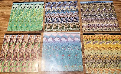 #ad Lot of 6 Vintage Blue Mountain Arts 5 D Stereogram Blank Greeting Card Animals $19.00