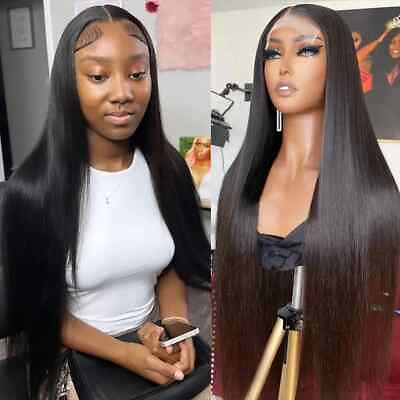#ad 13x4 Transparent Lace Front Wigs 5x5 Glueless Wig Human Hair For Black Women $307.85