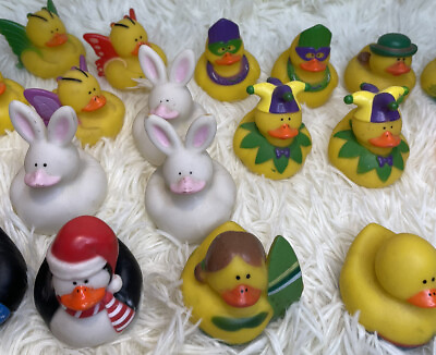 #ad LOT OF 27 ASSORTED RUBBER DUCKIES NWOT $54.00