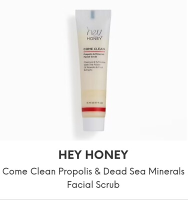 #ad HEY HONEY Come Clean Propolis amp; Dead Sea Minerals Facial Scrub 15ml Sealed $5.50