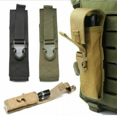 #ad Outdoor Military Molle Pouch Tactical Flashlight Pouch Hunting Attachment Bag US $6.64