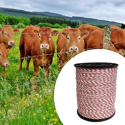 #ad Electric Fence Rope Power Wire Upgraded Fencing Conductive Durable Polyrope Poly $66.94