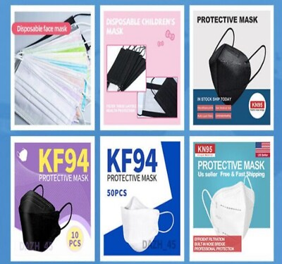 #ad Disposable Face Mask N95 KN95 KF94White Black Pink Purple etc Non Medical Use $322.99