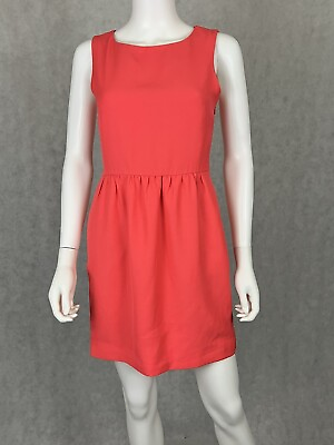 #ad J. Crew Women#x27;s Pink Polyester Sleeveless Dress with Lining Size 0 Zero $7.50