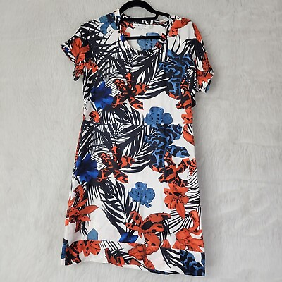 #ad See by Chloe Tropical Short Sleeve Mini Silk Dress Size 4 $90.00