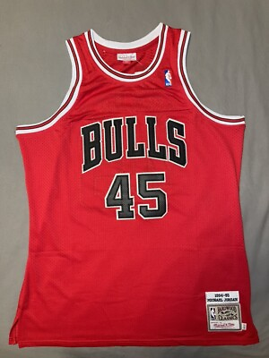 #ad Michael Jordan #45 Men#x27;s Red Chicago Bulls Stitched Jersey $59.99