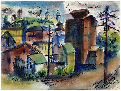 #ad NATHANIEL DIRK #x27;GLOUCESTER#x27; signed watercolor 1949. $451.00