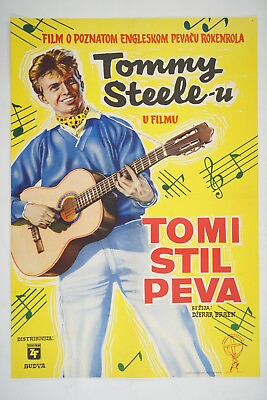 #ad TOMMY STEELE STORY ROCK AROUND THE WORLD exYU movie poster 1957 GERARD BRYANT $72.25