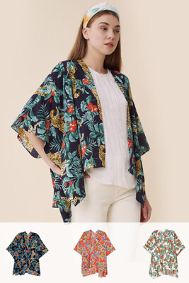 #ad ScarvesMe Women#x27;s Everyday Fashion Vibrant Floral Pattern Print Kimono $22.50