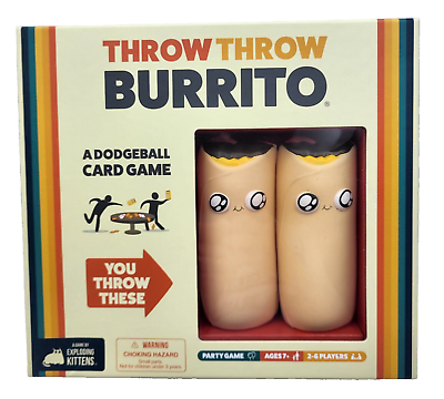 #ad Throw Throw Burrito Dodgeball Card Game Family Fun EXPLODING KITTENS Barely Used $16.95
