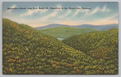 #ad Linen Smugglers Notch From Auto Road Mt Mansfield Green Mts VT Vintage Postcard $1.35