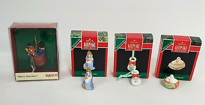 #ad Hallmark Keepsake Enesco Miniature Ornaments Assorted Original Boxes x 4 lot $14.00