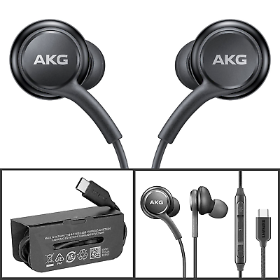 #ad Samsung Type C USB C Earphones In Ear Mic Headphones Earbuds Wire Headset Lot $3.79
