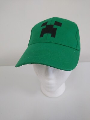 #ad Minecraft Creeper Baseball Cap Hat Youth one size Adjustable Green Jinx $5.00