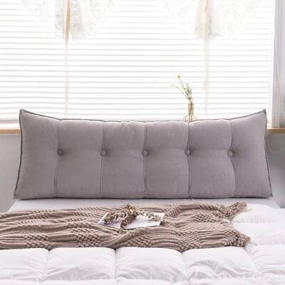 #ad Large Backrest Bed Headboard Long Pillow Bed Cushion Double for Queen Twin Bed $101.57
