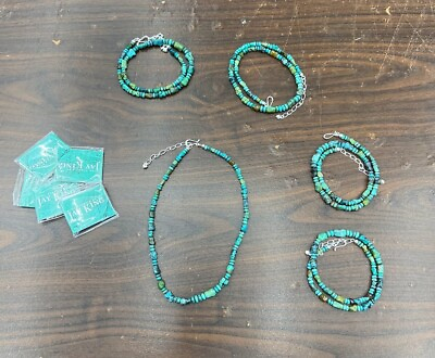 #ad Jay King Sterling Silver Hubei Turquoise Beaded 18quot; Necklace Lot of 5 $184.99