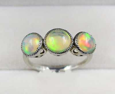 #ad Ring Opal Ethiopian Silver 925 Sterling Jewelry Handmade Natural Fire Ring Gifts $119.99