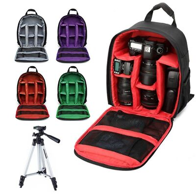 #ad Camera Dslr Bag Waterproof Shockproof Breathable Backpack For Nikon Canon Sony $71.91