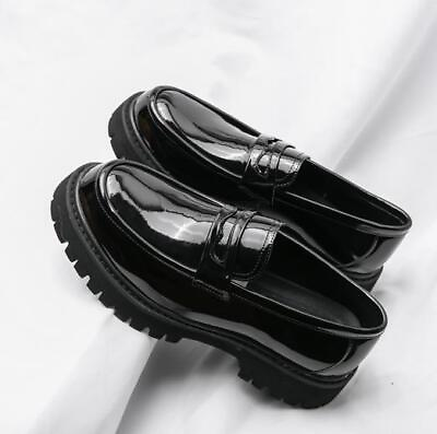 #ad Men#x27;s Punk Shiny Outdoor Casual Shoes Round Toe Spring Autumn Catwalks Loafer $60.70
