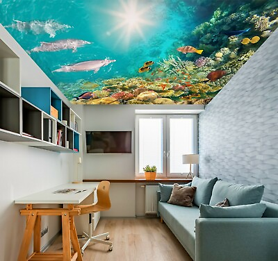 #ad 3D Sunlight Ocean NA3697 Ceiling WallPaper Murals Wall Print Decal AJ US Fay $36.99